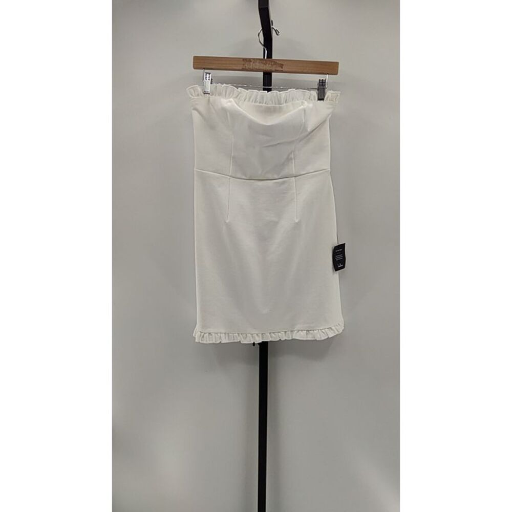 Lulus Women Little Lovely Ivory Strapless Mini Dress L